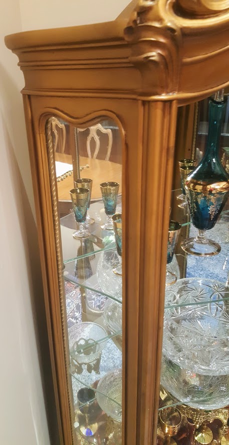 Louis Xv French Glass Curio Display Cabinet 1920 S Design By Zeina